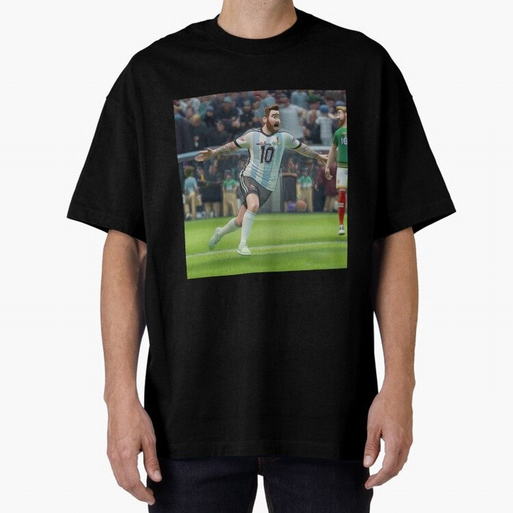 Lionel Messi caricature Classic T-Shirt Honor Football Greatness during Match Day Hype around FIFA World Cup 2026, Mbappe, Portugal, Spain and Germany, Soccer Culture, Superstar Moments, National Team Dreams and Competitive Fire; Created for Match