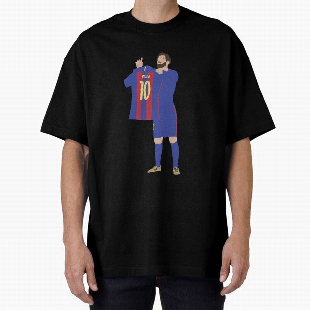 Messi minimalist design Oversized T-Shirt Represent Football Lovers during the FIFA World Cup 2026 Journey through CR7 and Messi Highlights, France and Portugal Pride, Goal Celebration Energy, Supporter Heritage, Football Icons and Worldwide