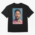 Portrait Painting of Lionel Messi Classic T-Shirt Celebrate the Stars of the FIFA World Cup 2026 Journey through Messi Highlights, Netherlands Pride, Goal Celebration Energy, Supporter Heritage, Football Icons and Worldwide Tournament Joy; Great