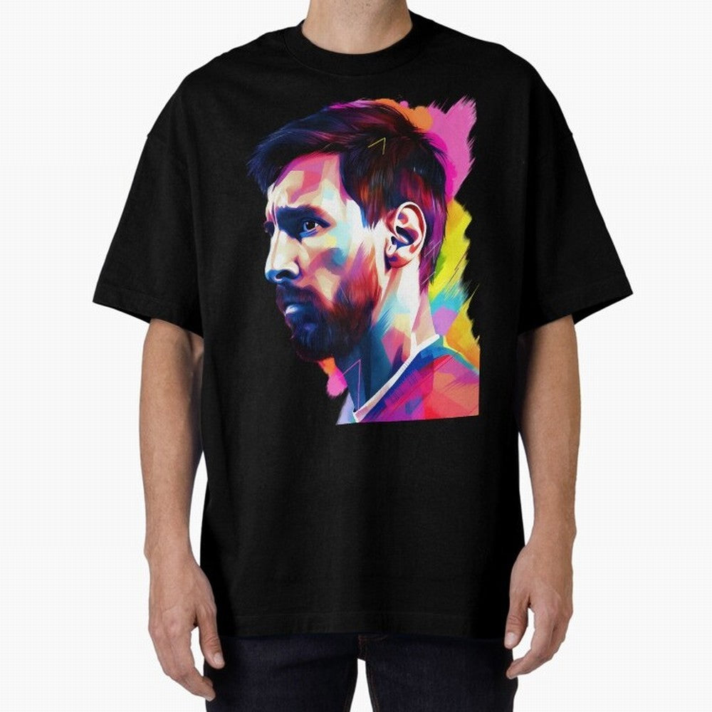 The King Leo Messi Legend Oversized T-Shirt Back Your Heroes with Global Football Passion for FIFA World Cup 2026, Celebrating Neymar, Netherlands, Championship Spirit, Famous Goals, Roaring Crowds and International Football Unity; Great for Watch