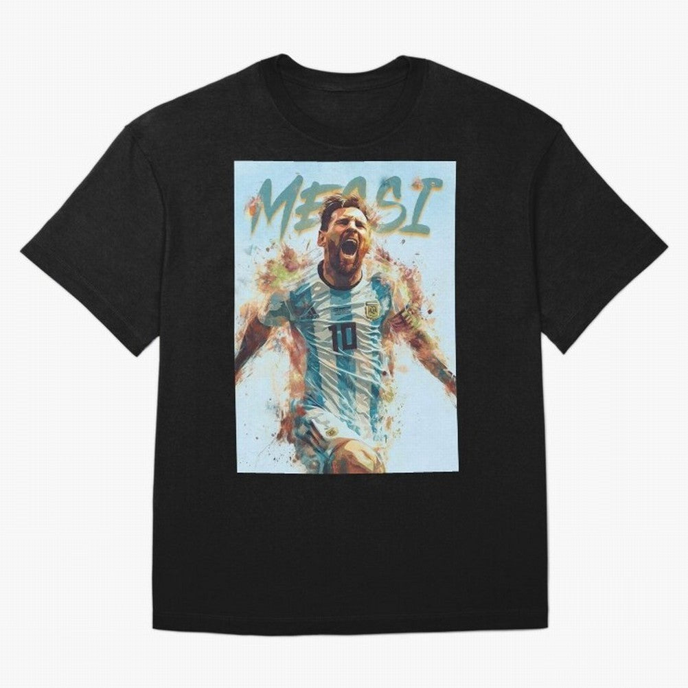 MiaMessi Premium Oversized T-Shirt Show Your Love for Global Football Passion for FIFA World Cup 2026, Driven by CR7 and Messi, England, Football Festival Excitement, Trophy Ambitions, Country Rivalries and Star Player Buzz; Great for Watch