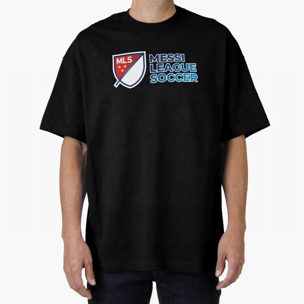 MLS Messi League Soccer Oversized T-Shirt Bring Champion Energy into FIFA World Cup 2026 USA Canada Mexico for Fans of Messi and Portugal, Spain and Germany, Bringing Sports Nostalgia, International Competition, Famous Players and Unforgettable