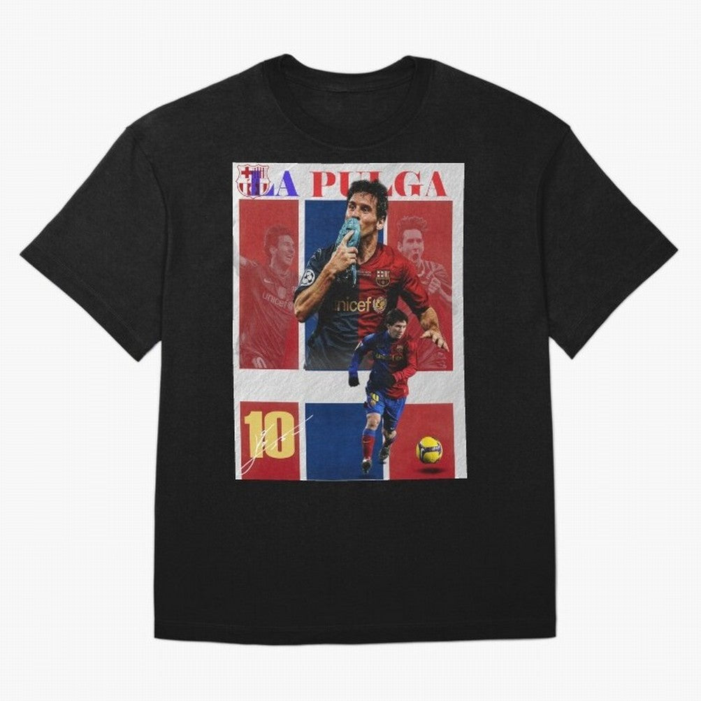 Lionel Messi 2009 UCL Barcelona Poster Oversized T-Shirt Bring Bold Fan Energy to Global Football Passion for FIFA World Cup 2026 USA Canada Mexico, Made for Mbappe and Neymar, Spain, Classic Soccer Heritage, Championship Pressure, Fan Loyalty and