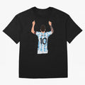 Lionel Messi Oversized T-Shirt Feel the FIFA World Cup 2026 Group Stage Journey through Messi and Cristiano Ronaldo Highlights, Argentina and Brazil Pride, Match Day Excitement, Supporter Culture, Golden Goals and Global Football Passion; Great for