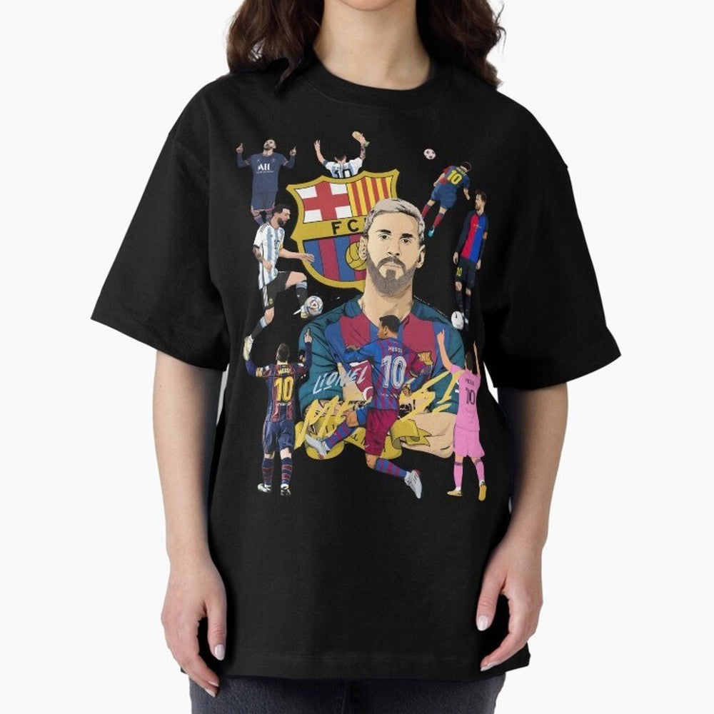 MiaMessi Premium Oversized T-Shirt Support the Legends of FIFA World Cup 2026 USA Canada Mexico Highlighting Haaland and Mbappe, England and Germany Energy, Football History, Final Match Energy, Crowd Noise and Once in a Lifetime Moments; Built for