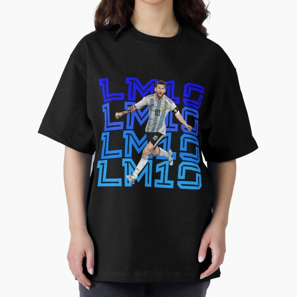Lionel Messi 10 Oversized T-Shirt Show Support during FIFA World Cup 2026 for Fans of Cristiano Ronaldo and England, France and Netherlands, Bringing Football Passion, Legendary Performances, Festival Vibes and Supporter Community; Made for