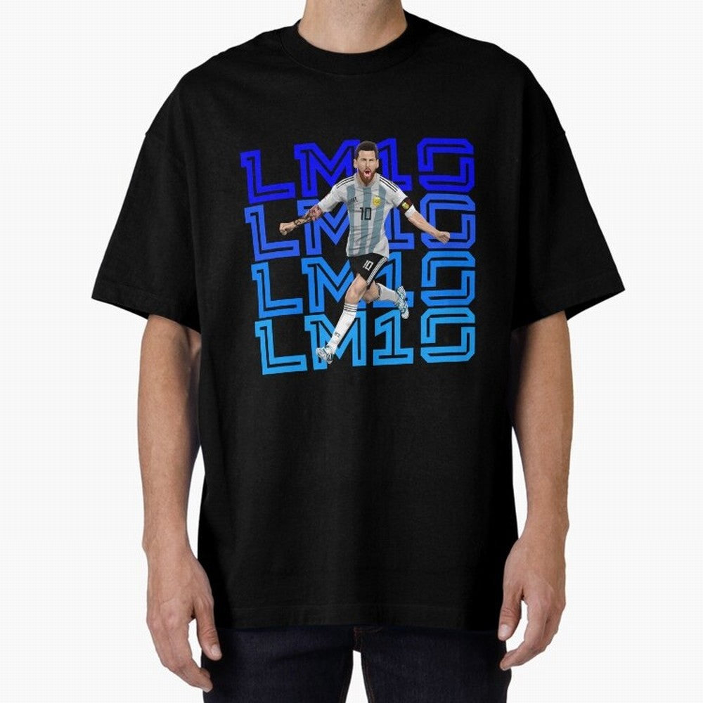 Lionel Messi 10 Oversized T-Shirt Show Support during FIFA World Cup 2026 for Fans of Cristiano Ronaldo and England, France and Netherlands, Bringing Football Passion, Legendary Performances, Festival Vibes and Supporter Community; Made for