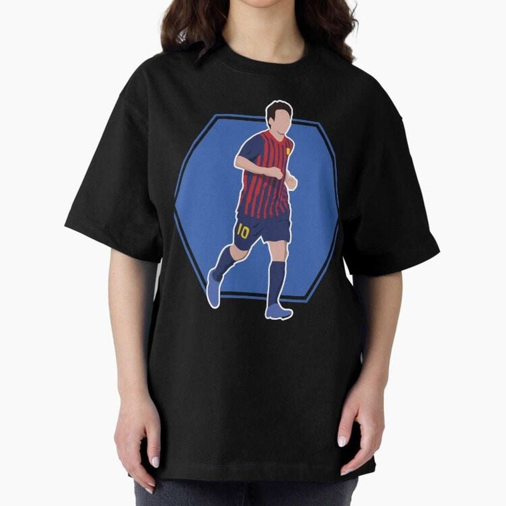 Messi Best Oversized T-Shirt Honor the Football Icons of Global Football Passion for FIFA World Cup 2026 Group Stage, with Messi, Brazil, Portugal and Argentina, Vintage Soccer Flavor, Modern Football Stars, National Flags and Final Night Emotion;