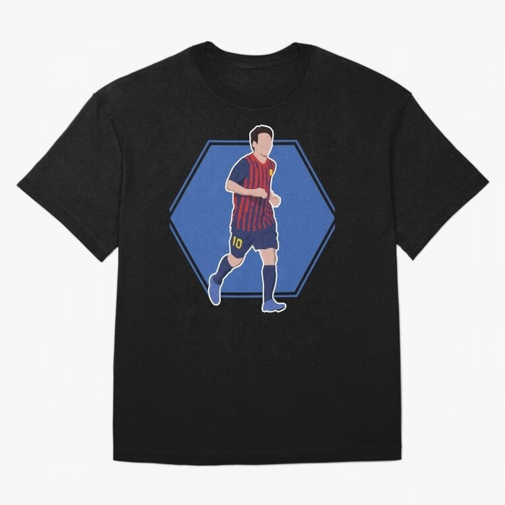 Messi Best Oversized T-Shirt Honor the Football Icons of Global Football Passion for FIFA World Cup 2026 Group Stage, with Messi, Brazil, Portugal and Argentina, Vintage Soccer Flavor, Modern Football Stars, National Flags and Final Night Emotion;