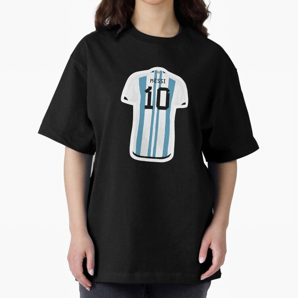 Messi Jersey Oversized T-Shirt Support the Legends of FIFA World Cup 2026 Group Stage Spirit, Inspired by Portugal, Messi, CR7 and Mbappe, Classic Soccer Heritage, Championship Pressure, Fan Loyalty and International Pride; Great for Watch Parties,