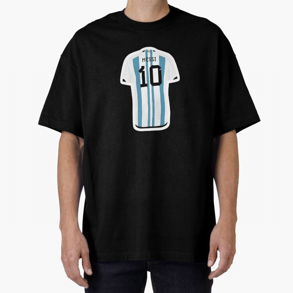 Messi Jersey Oversized T-Shirt Support the Legends of FIFA World Cup 2026 Group Stage Spirit, Inspired by Portugal, Messi, CR7 and Mbappe, Classic Soccer Heritage, Championship Pressure, Fan Loyalty and International Pride; Great for Watch Parties,