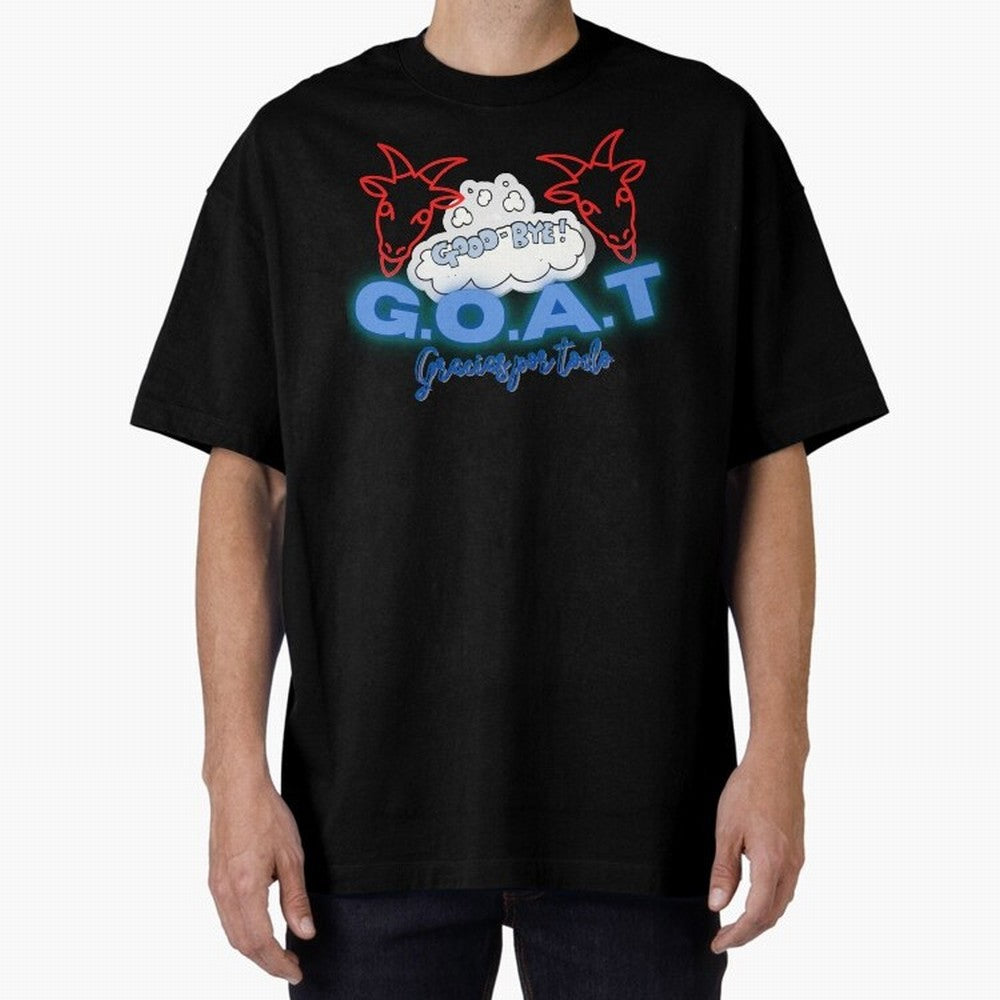 Lionel Messi THANKS GOAT Shirt Oversized T-Shirt Honor Champions and Dreams in FIFA World Cup 2026 Group Stage Spirit, Celebrating Brazil, Portugal and Argentina, Mbappe and Neymar, Supporter Pride, Iconic Celebrations, Legendary Names and Global