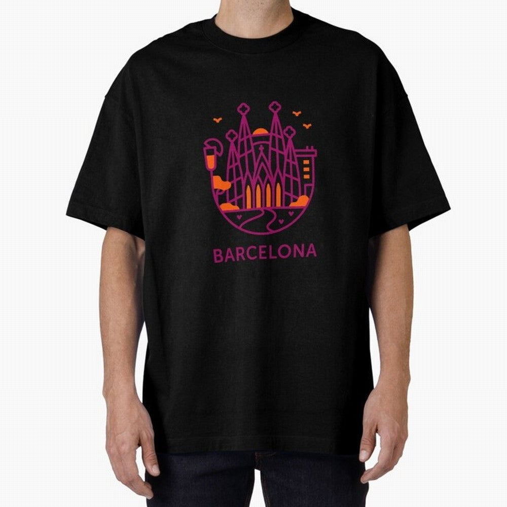 Luggage Barcelona Oversized T-Shirt Represent the Passion of Match Day Hype around FIFA World Cup 2026, Mbappe and Neymar, France and Portugal, Stadium Memories, Football Loyalty, International Chants and Championship Tradition; Ideal for Fans Who