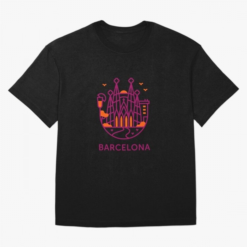 Luggage Barcelona Oversized T-Shirt Represent the Passion of Match Day Hype around FIFA World Cup 2026, Mbappe and Neymar, France and Portugal, Stadium Memories, Football Loyalty, International Chants and Championship Tradition; Ideal for Fans Who