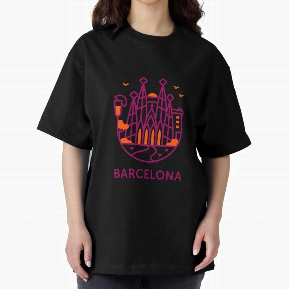Luggage Barcelona Oversized T-Shirt Represent the Passion of Match Day Hype around FIFA World Cup 2026, Mbappe and Neymar, France and Portugal, Stadium Memories, Football Loyalty, International Chants and Championship Tradition; Ideal for Fans Who