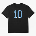 10 - Lionel Messi - Argentina Colours Classic T-Shirt Feel the Trophy Chase of Match Day Hype around FIFA World Cup 2026, Messi, CR7 and Mbappe, Spain and Netherlands, Fan Favorite Moments, National Team Passion, Big Match Drama and Soccer History;