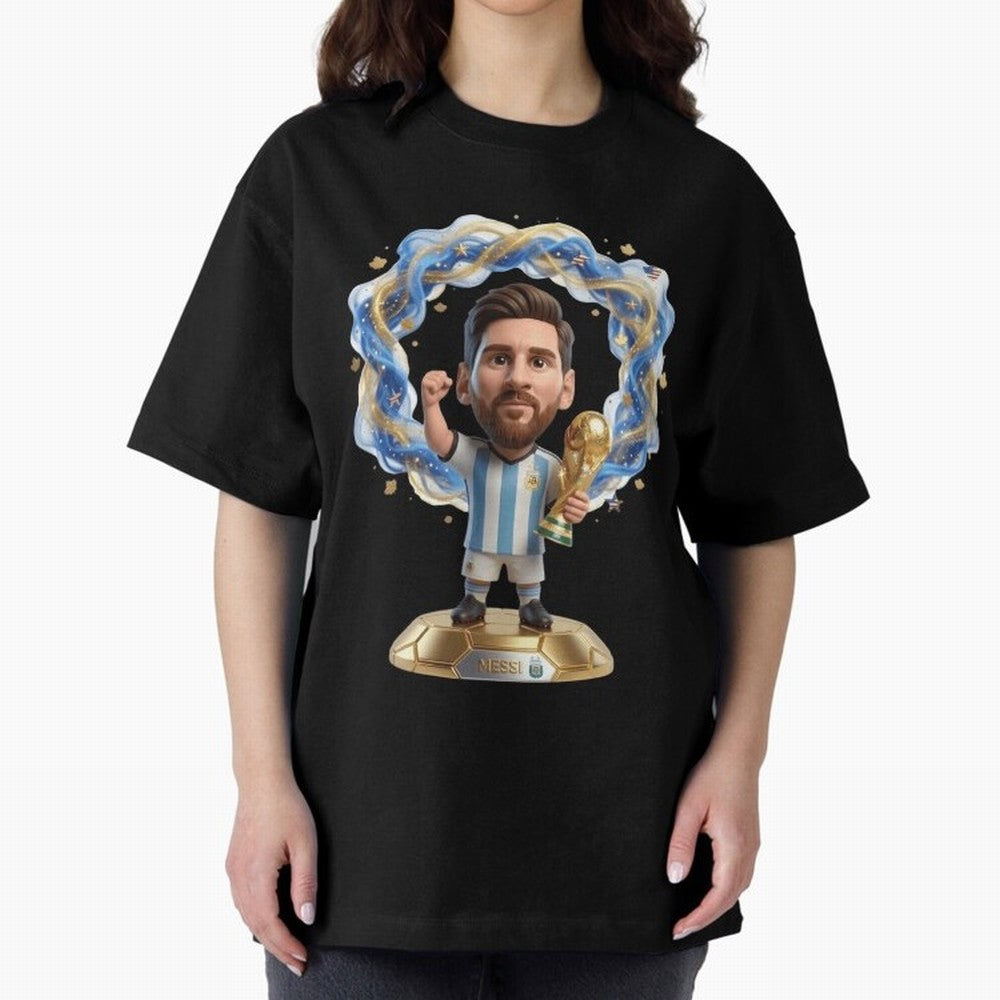 Messi Argentina 2026 - Legend Soccer Chibi 3D Classic T-Shirt Capture Stadium Memories from FIFA World Cup 2026 USA Canada Mexico Spirit, with England, Messi, CR7 and Mbappe, Sports Nostalgia, International Competition, Famous Players and