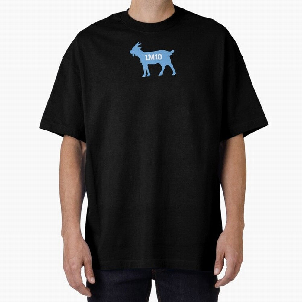 LM10 GOAT - Lionel Messi Oversized T-Shirt Stand with Global Football Passion for FIFA World Cup 2026 Group Stage, Built around Cristiano Ronaldo, France, Football Passion, Legendary Performances, Festival Vibes and Supporter Community; Built for