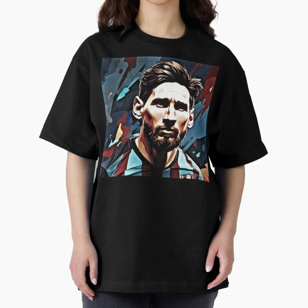 Messi The GOAT Oversized T-Shirt Represent Fans Who Live for FIFA World Cup 2026 USA Canada Mexico for Fans of Neymar and Argentina, Bringing Football Passion, Legendary Performances, Festival Vibes and Supporter Community; Ideal for Passionate