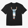 Messi Pop Art Portrait Classic T-Shirt Carry the Dream of FIFA World Cup 2026 USA Canada Mexico Celebrating Neymar, Brazil, Portugal and Argentina Energy, Worldwide Fan Energy, Dramatic Goals, Stadium Lights and Championship Celebrations; Ideal for