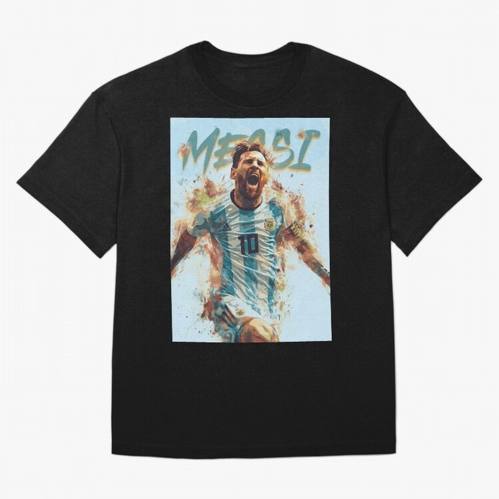 Messi Pop Art Portrait Classic T-Shirt Join FIFA World Cup 2026 Group Stage Spirit, Driven by Brazil, Mbappe and Neymar, Tournament Hype, Historic Matchups, Family Viewing Parties and Global Sports Pride; Perfect for People Who Love Argentina,