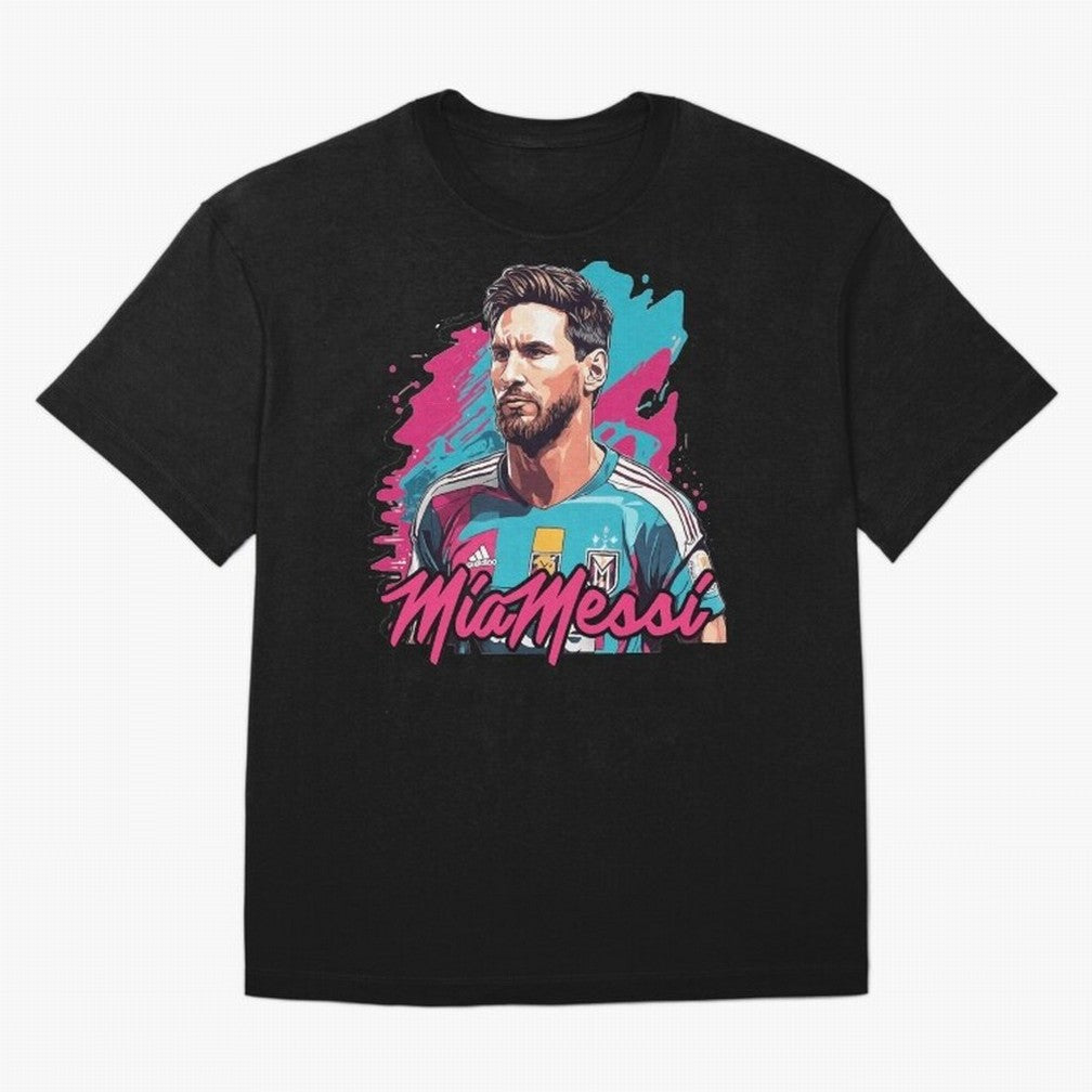 Messi Pop Art Portrait Oversized T-Shirt Make Game Day About the FIFA World Cup 2026 Group Stage Journey through Cristiano Ronaldo, Haaland and CR7 Highlights, France and Portugal Pride, Vintage Soccer Flavor, Modern Football Stars, National Flags