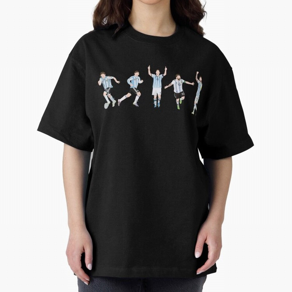 Messi in the World Cups since 2006 Oversized T-Shirt Celebrate Global Passion for Match Day Hype around FIFA World Cup 2026 Group Stage, CR7 and Messi, Spain and Netherlands, Fan Favorite Moments, National Team Passion, Big Match Drama and Soccer