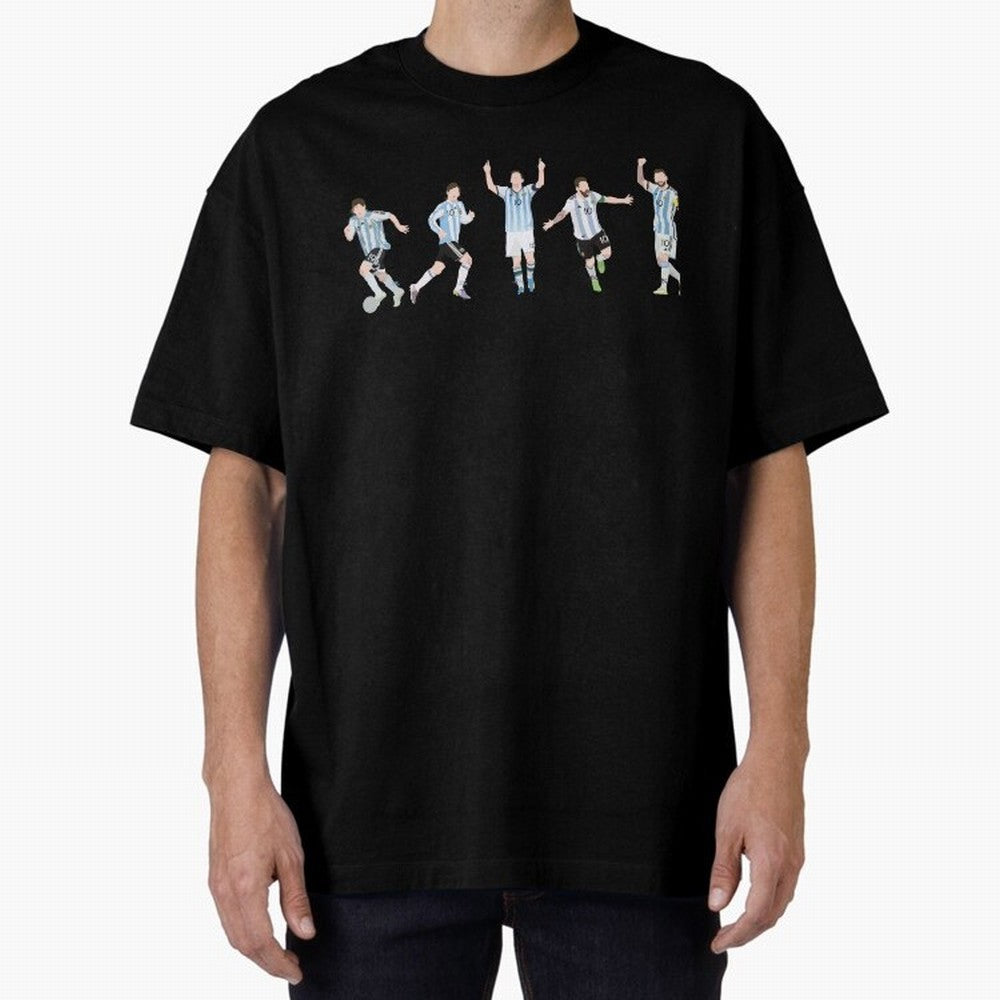 Messi in the World Cups since 2006 Oversized T-Shirt Celebrate Global Passion for Match Day Hype around FIFA World Cup 2026 Group Stage, CR7 and Messi, Spain and Netherlands, Fan Favorite Moments, National Team Passion, Big Match Drama and Soccer