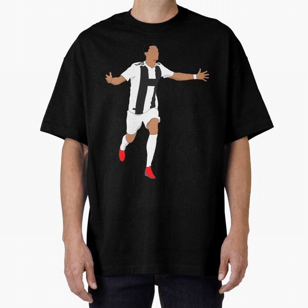 Ronaldo Oversized T-Shirt Show Match Day Excitement for FIFA World Cup 2026 USA Canada Mexico Featuring Messi, CR7 and Mbappe, Portugal Energy, Soccer Culture, Superstar Moments, National Team Dreams and Competitive Fire; Great for Watch Parties,