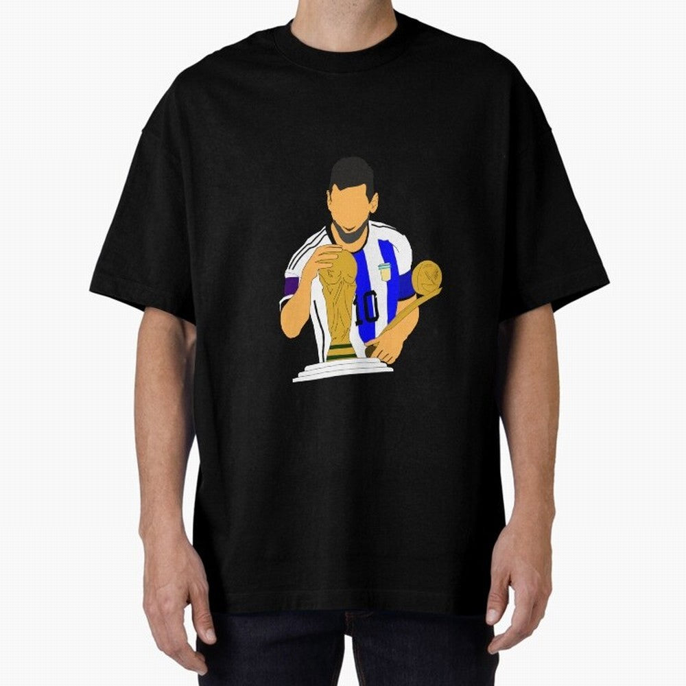 lionel messi Oversized T-Shirt Celebrate the Stars of FIFA World Cup 2026 Spirit, Connected to Brazil, Mbappe and Neymar, Football Festival Excitement, Trophy Ambitions, Country Rivalries and Star Player Buzz; Created for Match Day Parties, Soccer