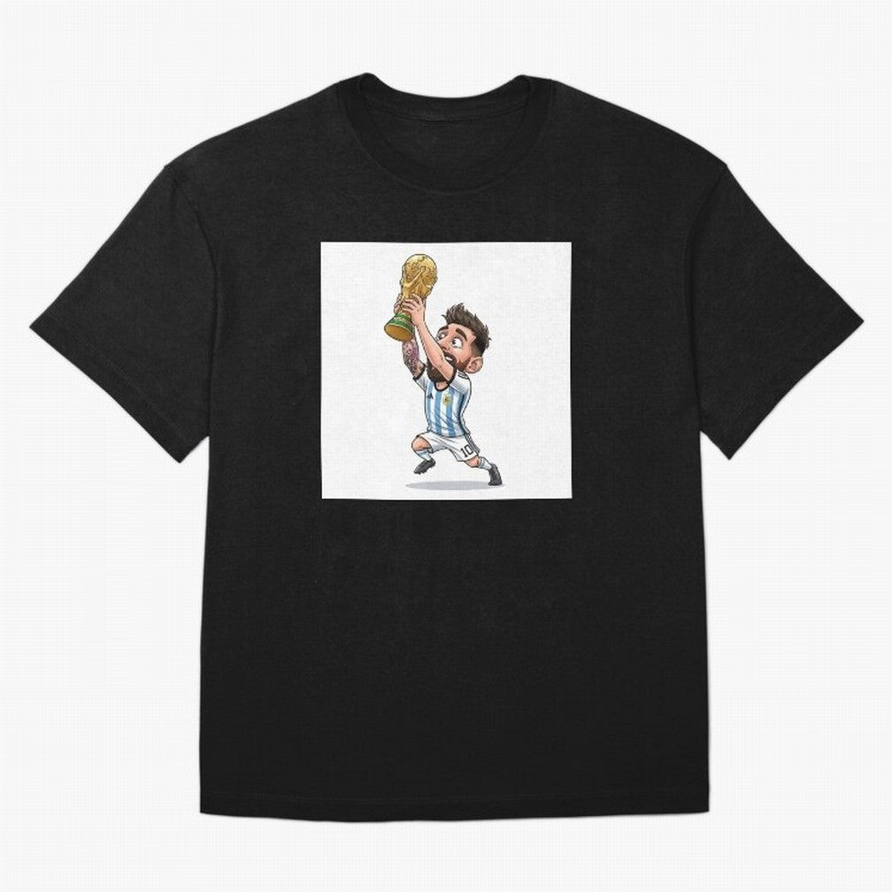 Lionel Messi Oversized T-Shirt Cheer for Match Day Hype around FIFA World Cup 2026 USA Canada Mexico, Mbappe and Neymar, Argentina and Brazil, Football Passion, Legendary Performances, Festival Vibes and Supporter Community; Ideal for Football