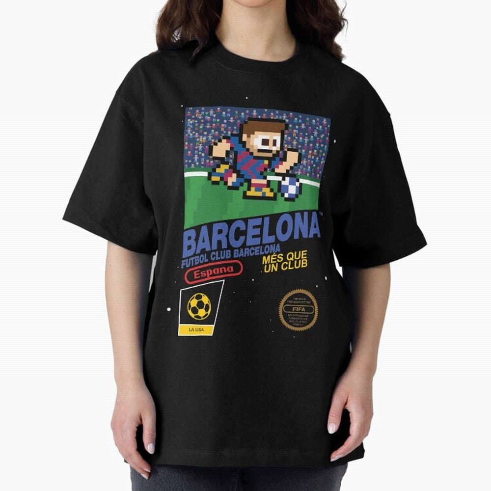 FC Barcelona (8-bit Football / Soccer Videogame Cart) Essential T-Shirt Wear the Spirit of Global Football Passion for FIFA World Cup 2026, Driven by Mbappe, Germany, Championship Spirit, Famous Goals, Roaring Crowds and International Football
