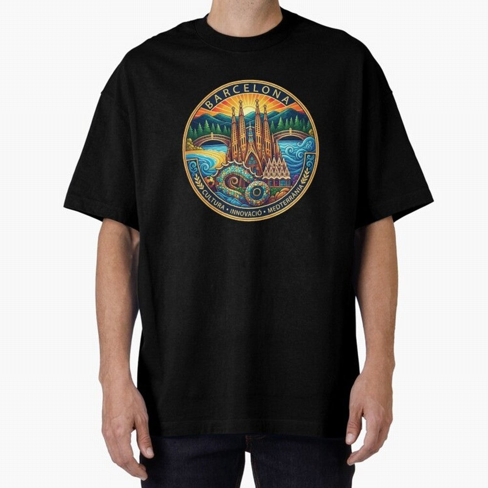 BARCELONA Oversized T-Shirt Unlock FIFA World Cup 2026 USA Canada Mexico for Fans of Messi, Neymar and Mbappe and Germany, Bringing Champion Mindset, Group Stage Buzz, Knockout Tension and Passionate Fan Culture; Great for Supporters Who Love