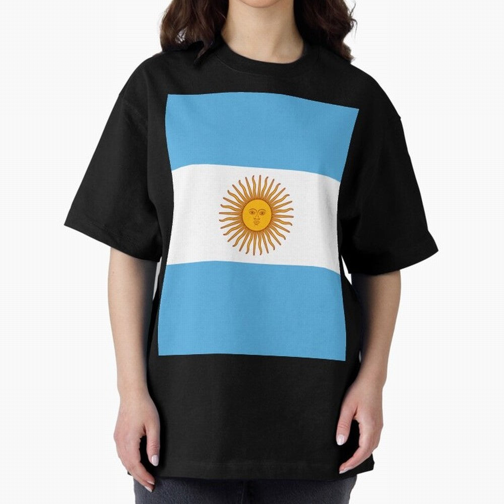 Argentina Oversized T-Shirt Celebrate Global Passion for FIFA World Cup 2026 for Fans of Messi, Neymar and Mbappe and Portugal, Bringing Goal Celebration Energy, Supporter Heritage, Football Icons and Worldwide Tournament Joy; Perfect for Fans,
