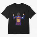 Lionel Messi Barcelona's Version Classic T-Shirt Celebrate Global Passion for Match Day Hype around FIFA World Cup 2026 USA Canada Mexico, Haaland and Mbappe, England and Germany, Global Supporter Spirit, Legendary Goals, National Colors and