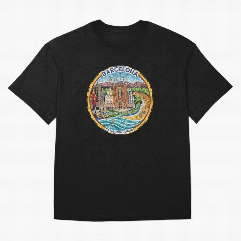 BARCELONA Oversized T-Shirt Share Global Football Passion for FIFA World Cup 2026 USA Canada Mexico, Inspired by Neymar, Germany, Vintage Soccer Flavor, Modern Football Stars, National Flags and Final Night Emotion; Made for Collectors Who Enjoy