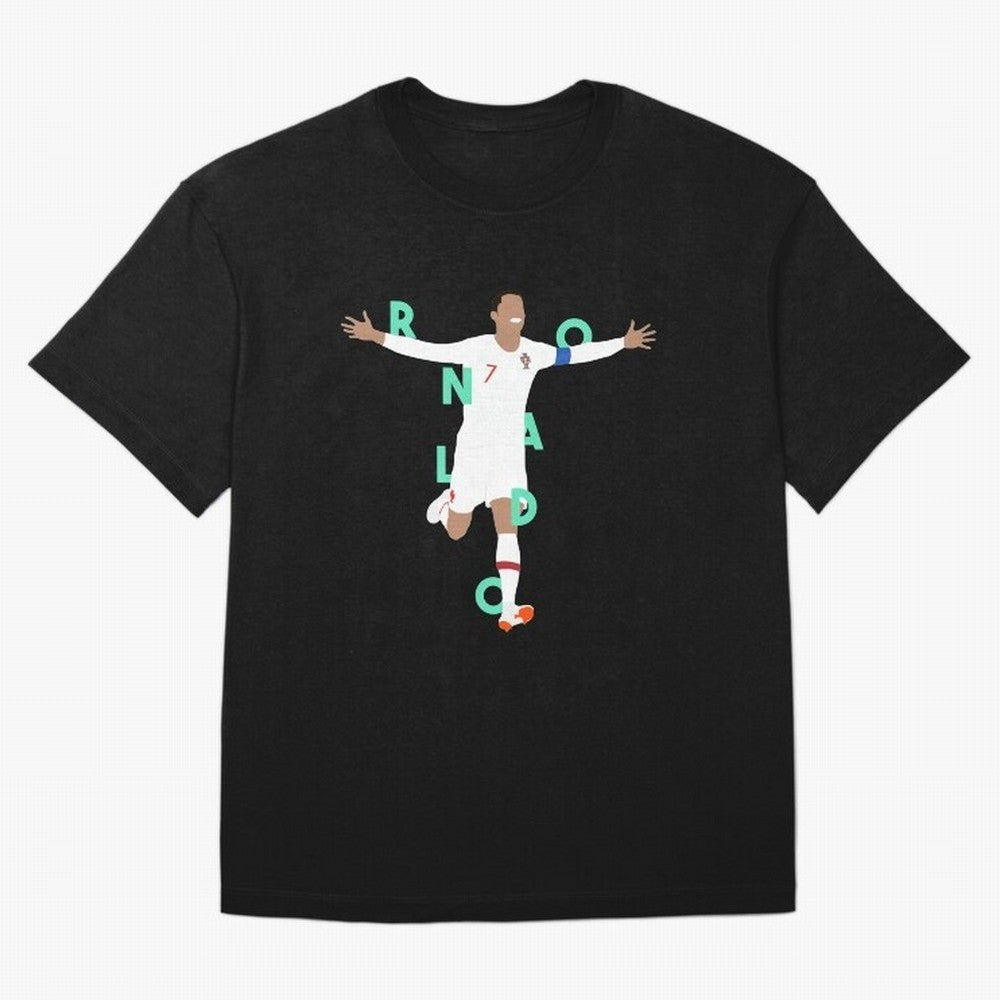Ronaldo (Mint Green) Oversized T-Shirt Honor Football Greatness during Global Football Passion for FIFA World Cup 2026 USA Canada Mexico, Filled with Messi, Neymar and Mbappe, England, France and Netherlands, Championship Spirit, Famous Goals,
