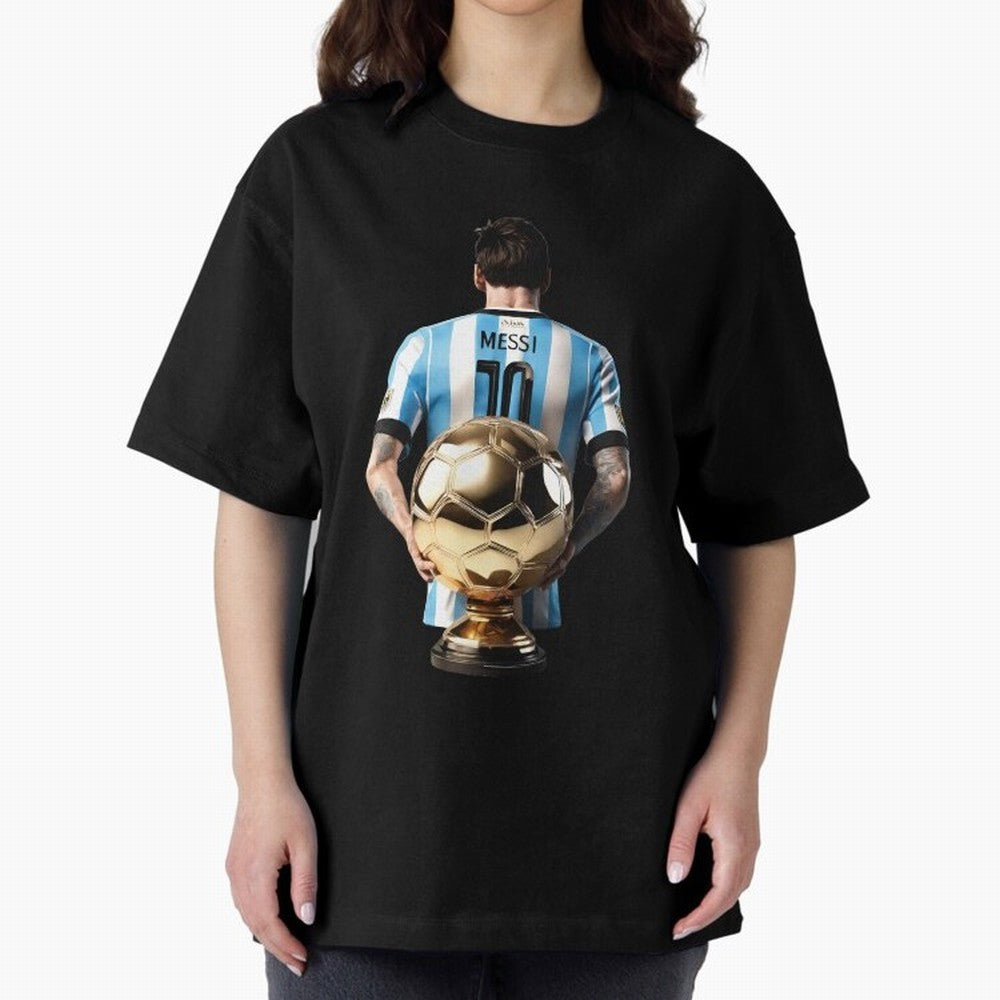 Soccer football lionel messi Barcellona Argentina illustration Oversized T-Shirt Relive Legendary Nights from FIFA World Cup 2026 USA Canada Mexico Made for CR7 and Messi, Spain Energy, Global Supporter Spirit, Legendary Goals, National Colors and