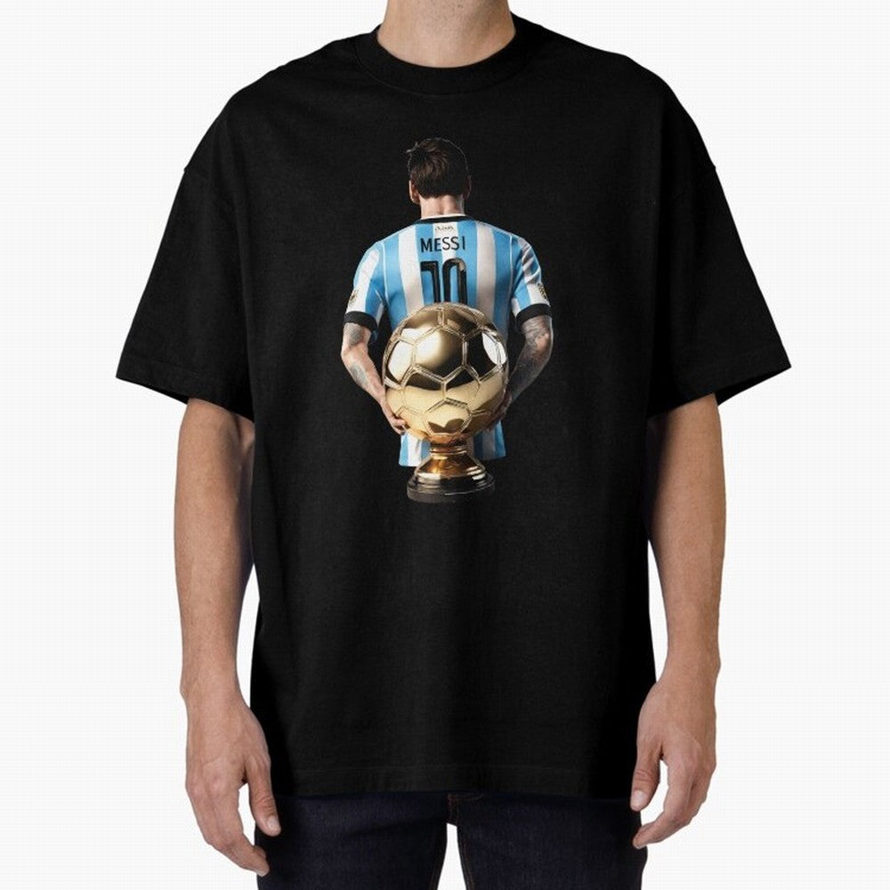 Soccer football lionel messi Barcellona Argentina illustration Oversized T-Shirt Relive Legendary Nights from FIFA World Cup 2026 USA Canada Mexico Made for CR7 and Messi, Spain Energy, Global Supporter Spirit, Legendary Goals, National Colors and