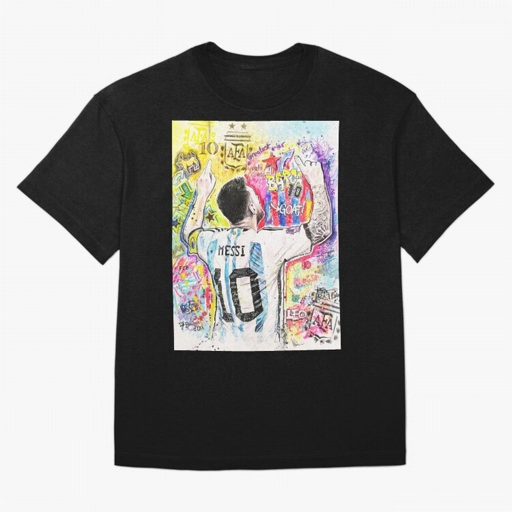 Lionel Messi Oversized T-Shirt Bring Global Tournament Vibes to FIFA World Cup 2026 USA Canada Mexico Filled with Messi, Neymar and Mbappe, Spain Energy, Vintage Soccer Flavor, Modern Football Stars, National Flags and Final Night Emotion; Made for