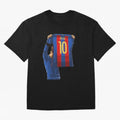 Lionel Messi Oversized T-Shirt Celebrate the Magic of Global Football Passion for FIFA World Cup 2026, Filled with Messi, CR7 and Mbappe, France and Portugal, Retro Football Energy, Iconic Rivalries, Trophy Chase Drama and Stadium Atmosphere; Great