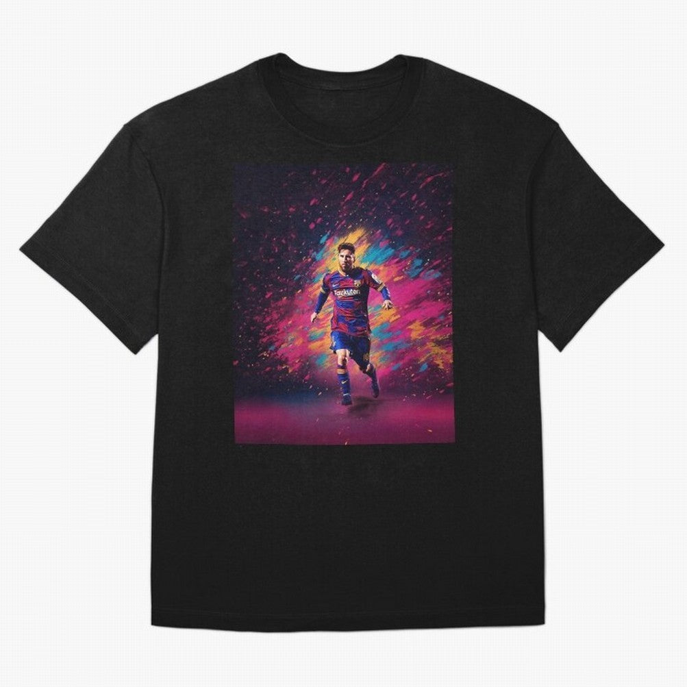 Lionel Messi Classic T-Shirt Stand with Global Football Passion for FIFA World Cup 2026 Group Stage, Inspired by Messi, CR7 and Mbappe, Portugal, Football Festival Excitement, Trophy Ambitions, Country Rivalries and Star Player Buzz; Ideal for