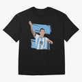 Messi Singing with Crowd World Cup 2022 Oversized T-Shirt Represent Football Lovers during FIFA World Cup 2026 USA Canada Mexico for Fans of CR7 and Argentina, Bringing Goal Celebration Energy, Supporter Heritage, Football Icons and Worldwide