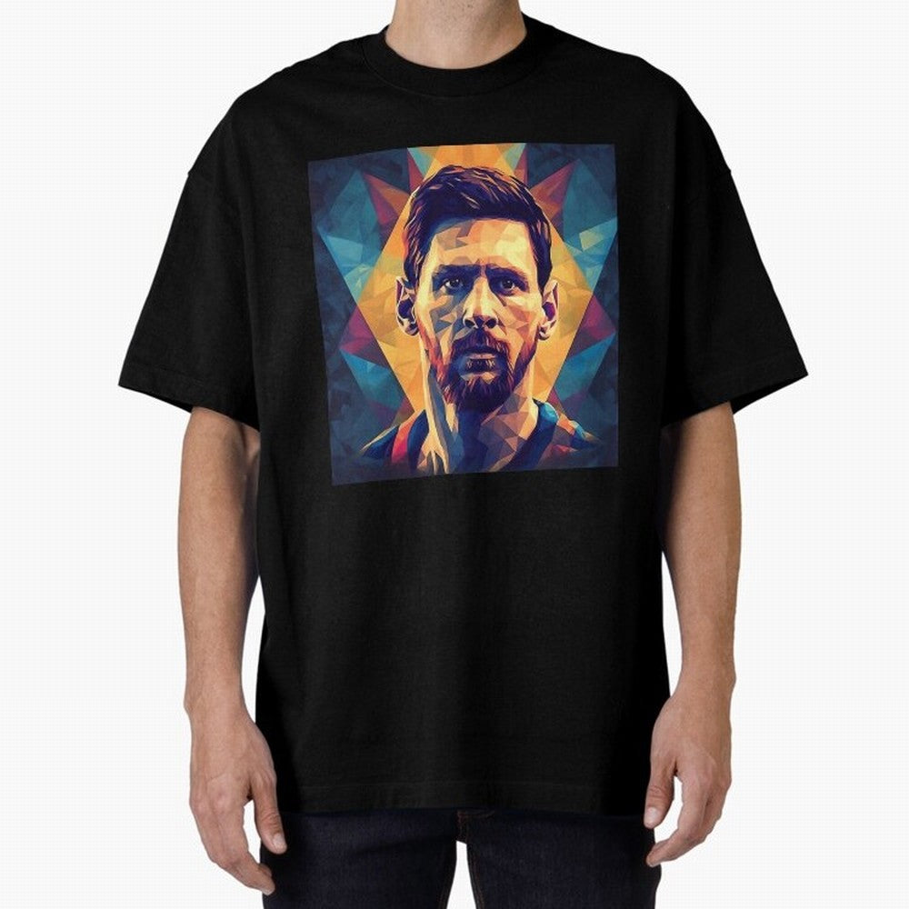 Lionel Messi Portrait Vector Art Classic T-Shirt Celebrate Classic Football Spirit in FIFA World Cup 2026 Driven by Mbappe, Brazil, Portugal and Argentina Energy, Football Passion, Legendary Performances, Festival Vibes and Supporter Community;