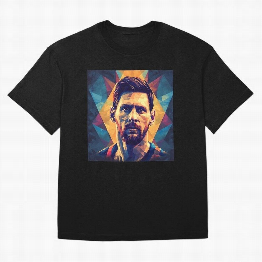 Lionel Messi Portrait Vector Art Classic T-Shirt Celebrate Classic Football Spirit in FIFA World Cup 2026 Driven by Mbappe, Brazil, Portugal and Argentina Energy, Football Passion, Legendary Performances, Festival Vibes and Supporter Community;