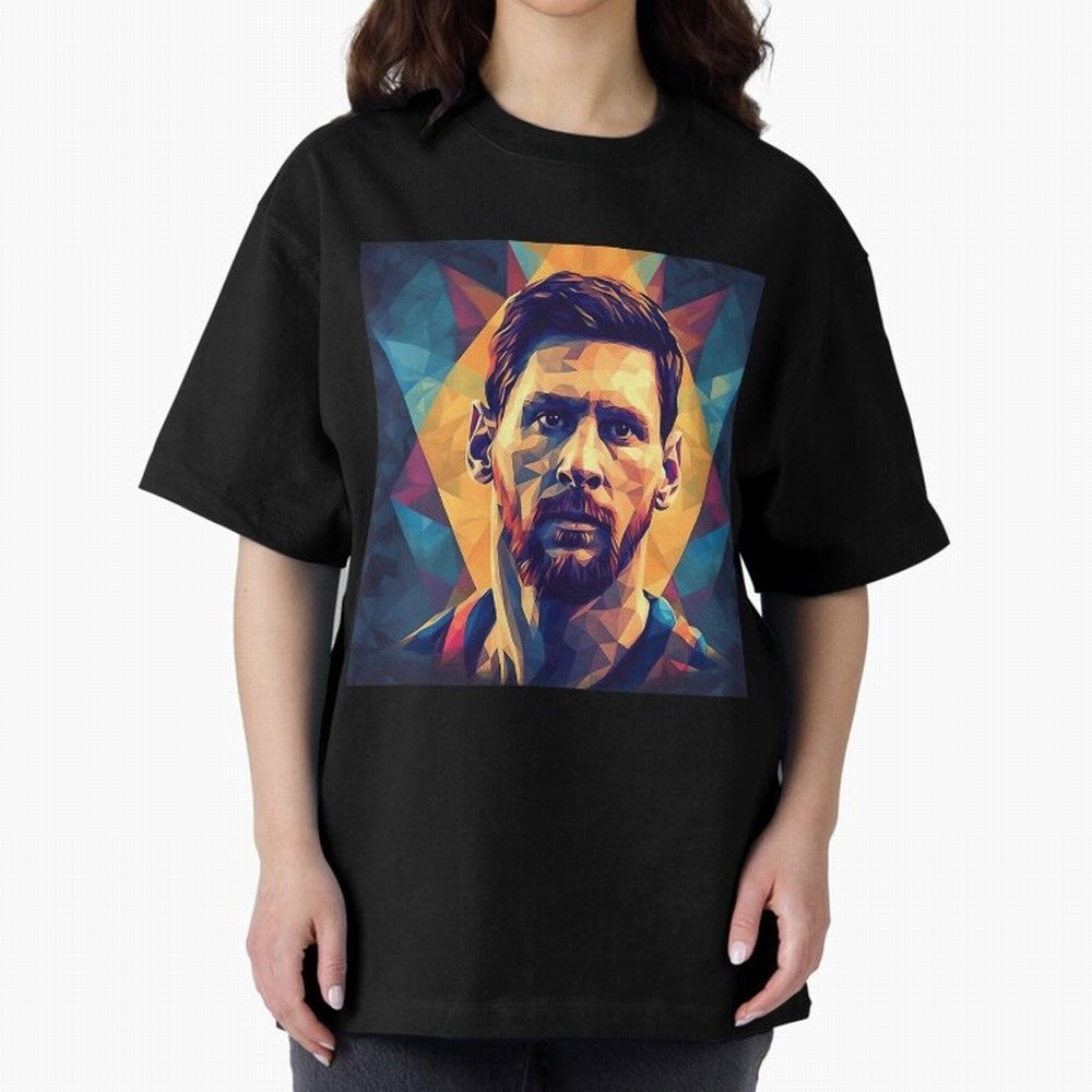 Lionel Messi Portrait Vector Art Classic T-Shirt Celebrate Classic Football Spirit in FIFA World Cup 2026 Driven by Mbappe, Brazil, Portugal and Argentina Energy, Football Passion, Legendary Performances, Festival Vibes and Supporter Community;