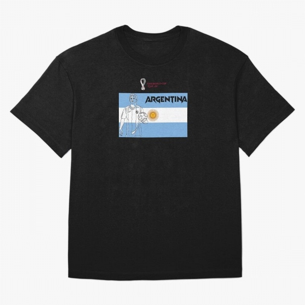 Argentina - FIFA World Cup - Qatar 2022 Oversized T-Shirt Showcase Global Football Passion for FIFA World Cup 2026 Group Stage, Filled with Messi and Cristiano Ronaldo, England, Supporter Pride, Iconic Celebrations, Legendary Names and Global Match