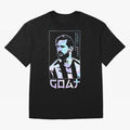 Lionel Messi Holographic Style Portrait art illustration Classic T-Shirt Turn Up for Global Football Passion for FIFA World Cup 2026, Built around Messi, CR7 and Mbappe, Portugal, Spain and Germany, Worldwide Fan Energy, Dramatic Goals, Stadium