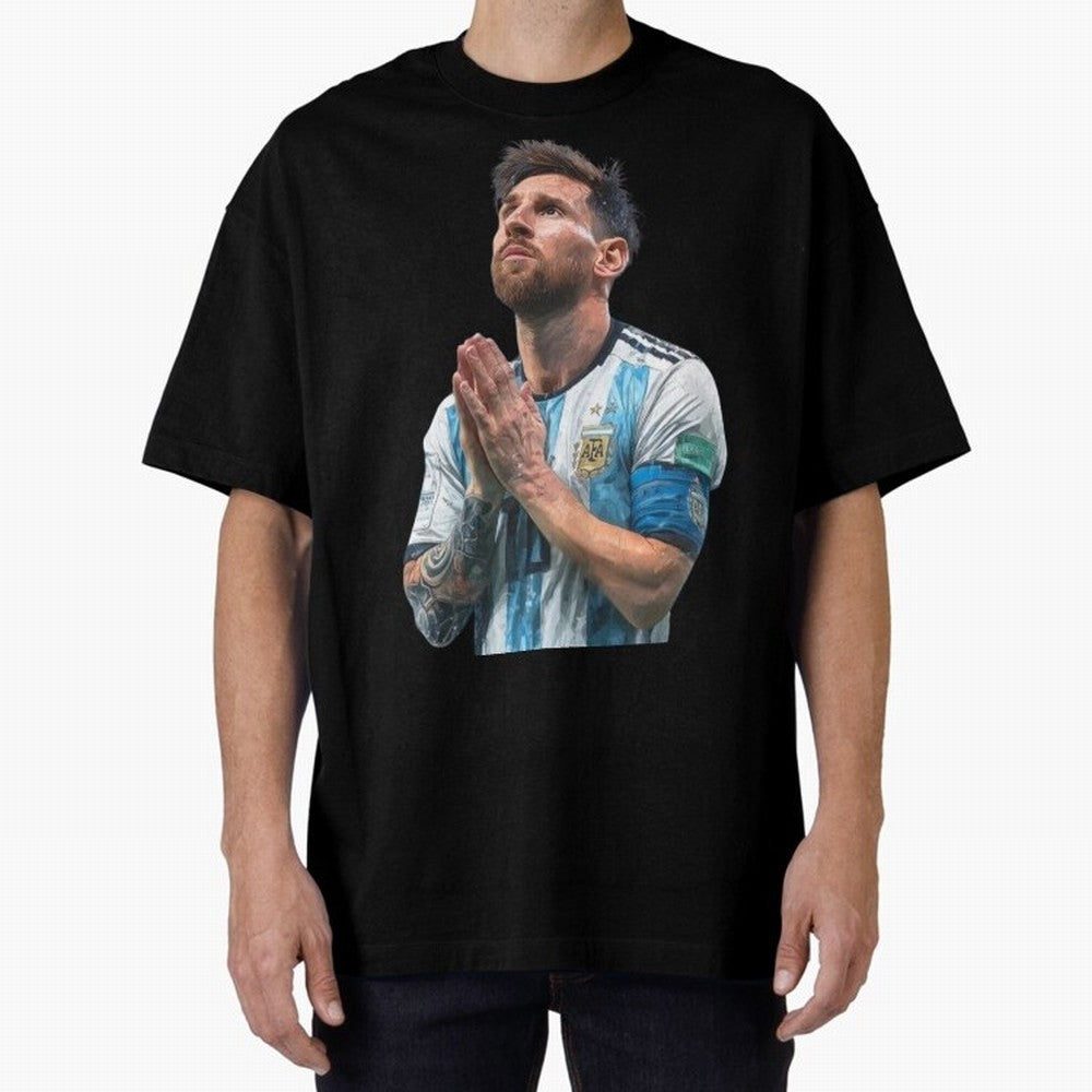 Argentina Messi Football Oversized T-Shirt Follow the Final Road of the FIFA World Cup 2026 Group Stage Journey through Mbappe Highlights, Spain and Netherlands Pride, Championship Spirit, Famous Goals, Roaring Crowds and International Football