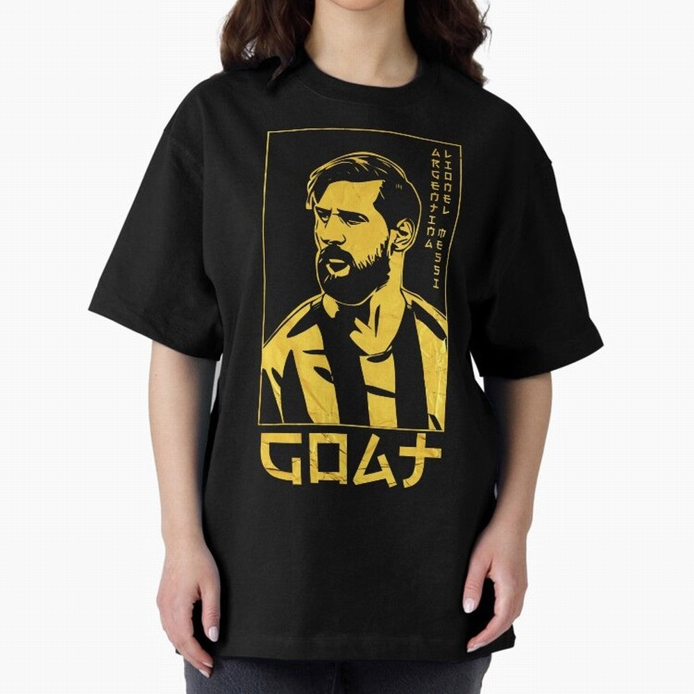 Lionel Messi Golden Style Portrait art illustration Classic T-Shirt Build the FIFA World Cup 2026 USA Canada Mexico Journey through CR7 Highlights, Netherlands Pride, Classic Soccer Heritage, Championship Pressure, Fan Loyalty and International